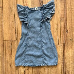 GB Girls Blue Ruffled Sheath Dress